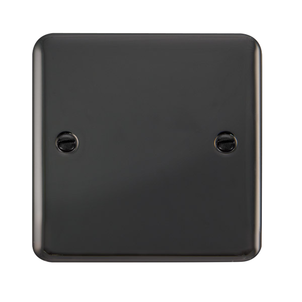 Click Deco Plus DPBN060 1-Gang Blank Plate - Black Nickel ...