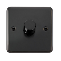 Click Deco Plus DPBN140 1-Gang 2-Way 400W Dimmer Switch - Black Nickel