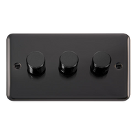 Click Deco Plus DPBN153 3-Gang 2-Way 400W Dimmer Switch - Black Nickel