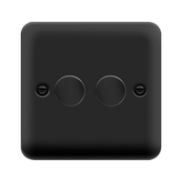 Click Deco Plus DPMB162 2-Gang 2-Way 100W LED Dimmer Switch - Matt Black