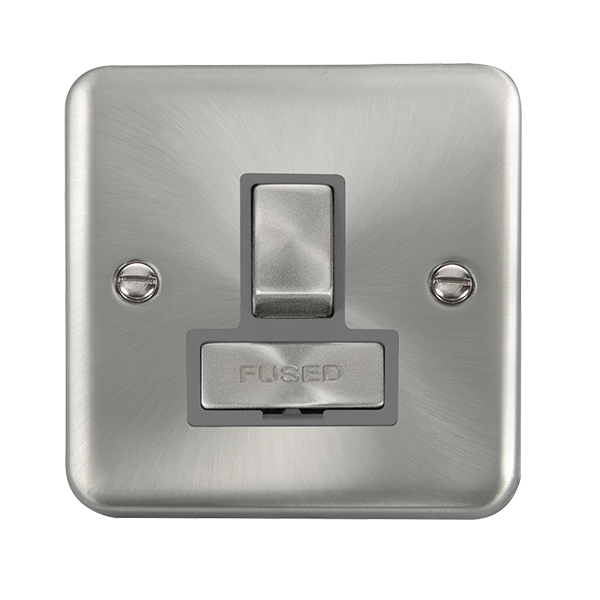 Click Deco Plus DPSC751GY 13A Ingot DP Switched Fused Spur - Satin Chr ...
