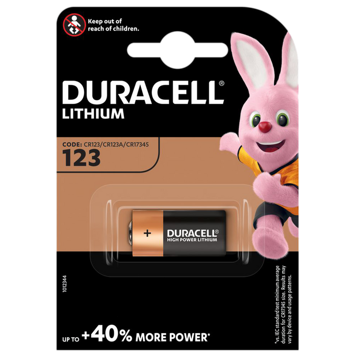 Duracell Photo Lithium Ultra CR123A | 1 Pack - westbasedirect.com