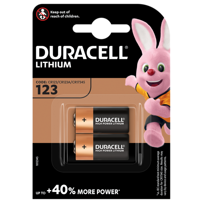 Duracell Photo Lithium Ultra CR123A | 2 Pack - westbasedirect.com