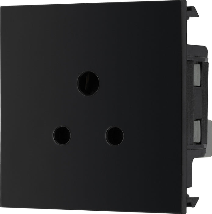 BG EM2ASB Euro Module 2A Round Pin Unswitched Socket - Black - westbasedirect.com