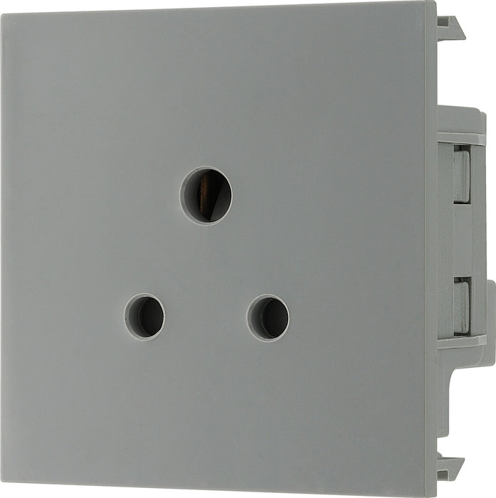 BG EM2ASG Euro Module 2A Round Pin Unswitched Socket - Grey - westbasedirect.com