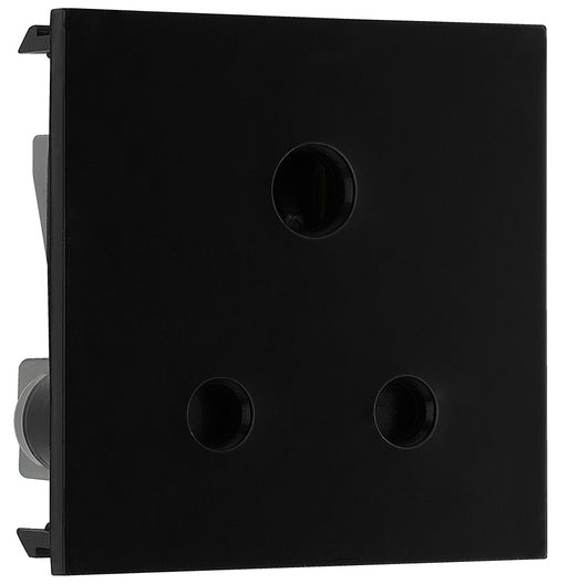 BG EM5ASB Euro Module 5A Round Pin Unswitched Socket - Black - westbasedirect.com