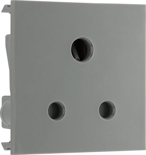 BG EM5ASG Euro Module 5A Round Pin Unswitched Socket - Grey - westbasedirect.com
