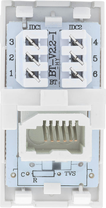 BG EMBTSIW Euro Module Telephone BT Slave (IDC) - White - westbasedirect.com