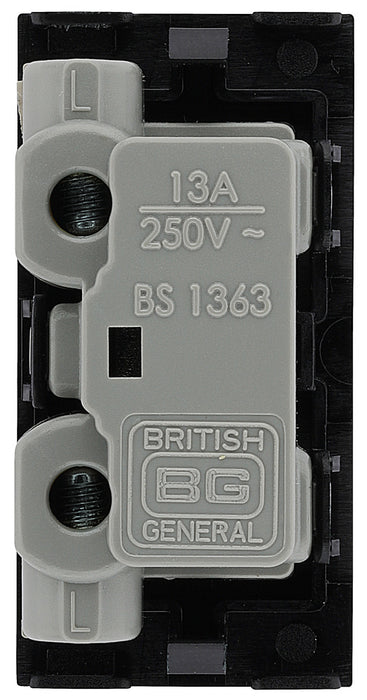 BG EMFUSEB Euro Module 13A Fused Module - Black - westbasedirect.com