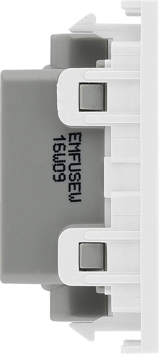 BG EMFUSEW Euro Module 13A Fused Module - White - westbasedirect.com