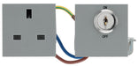 BG EMKYSWSG Euro Module 13A DP Key Controlled Switched Socket - Grey - westbasedirect.com