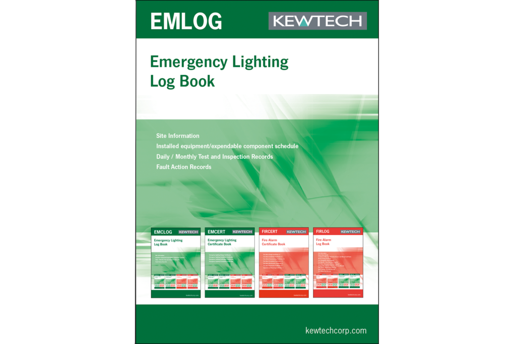 Kewtech EMLOG Emergency Lighting Maintenance Log Book - westbasedirect.com