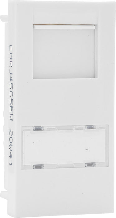 BG EMRJ45C5EW Euro Module Data RJ45, CAT5e (IDC) - White - westbasedirect.com