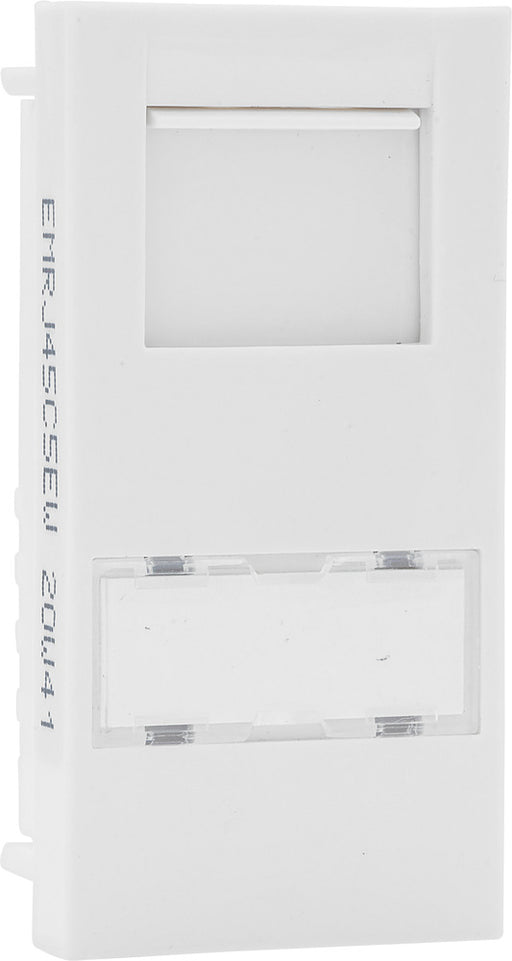 BG EMRJ45C5EW Euro Module Data RJ45, CAT5e (IDC) - White - westbasedirect.com