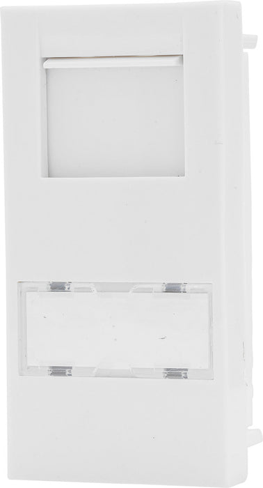 BG EMRJ45C5EW Euro Module Data RJ45, CAT5e (IDC) - White - westbasedirect.com