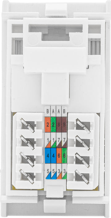 BG EMRJ45C5EW Euro Module Data RJ45, CAT5e (IDC) - White - westbasedirect.com