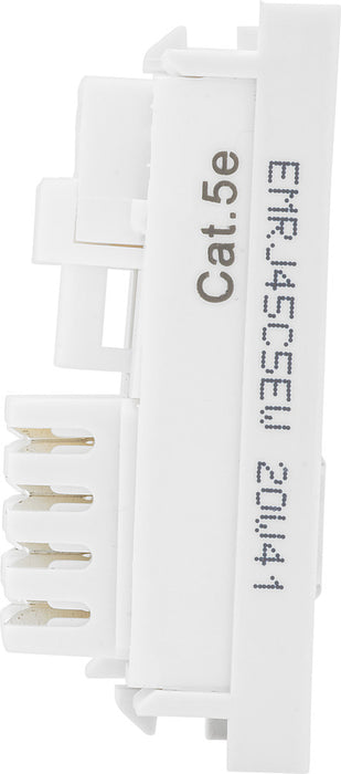 BG EMRJ45C5EW Euro Module Data RJ45, CAT5e (IDC) - White - westbasedirect.com