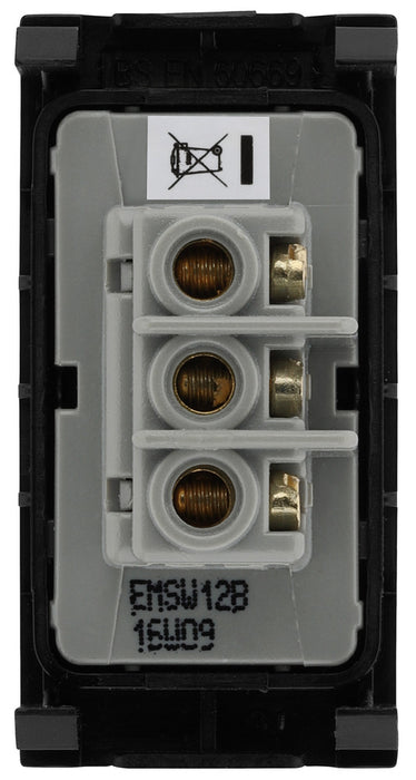 BG EMSW12B Euro Module 20AX 2-Way Switch - Black - westbasedirect.com