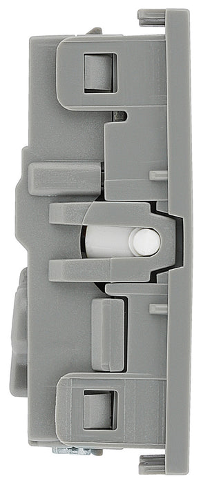 BG EMSW12ELG Euro Module 20AX 2-Way Key Switch - Grey (Emergency lighting test) - westbasedirect.com