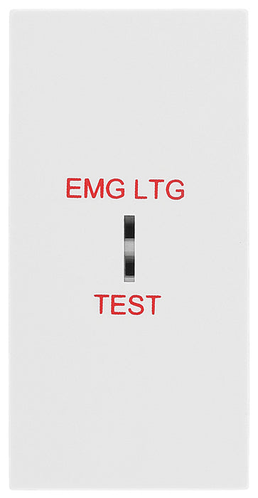BG EMSW12ELW Euro Module 20AX 2-Way Key Switch - White (Emergency lighting test) - westbasedirect.com