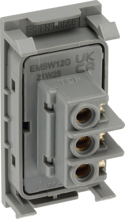 BG EMSW12G Euro Module 20AX 2-Way Switch - Grey - westbasedirect.com