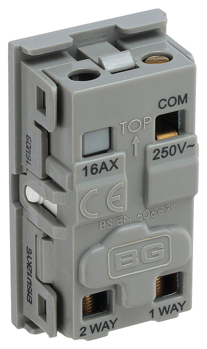 BG EMSW12KYG Euro Module 20AX 2-Way Key Switch - Grey - westbasedirect.com