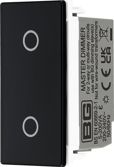BG EMTDMB Euro Module Master Touch LED Dimmer - Black - westbasedirect.com