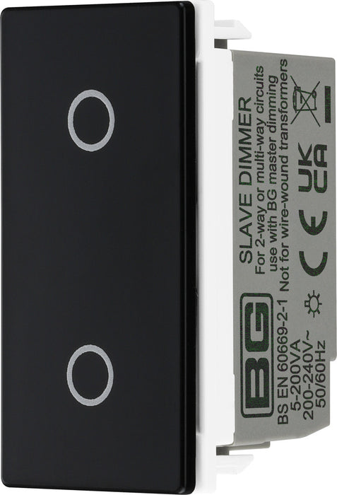 BG EMTDSB Euro Module Slave Touch LED Dimmer - Black - westbasedirect.com