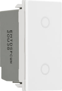 BG EMTDSPCWH Euro Module Secondary Touch LED Dimmer - PC White