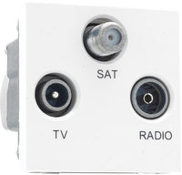 BG EMTVFMSATW Euro Module TV, Radio, Dual Satellite - White