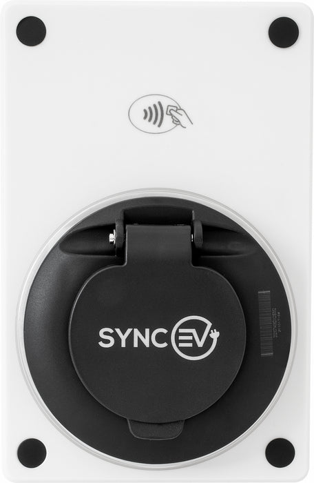SyncEV Compact Car Charger 7.4kW Type 2 Socketed GSM/WiFi - White - westbasedirect.com