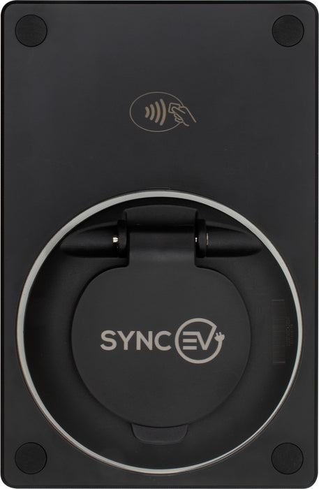 SyncEV Compact Car Charger 7.4kW Type 2 Socketed GSM/WiFi - Black - westbasedirect.com