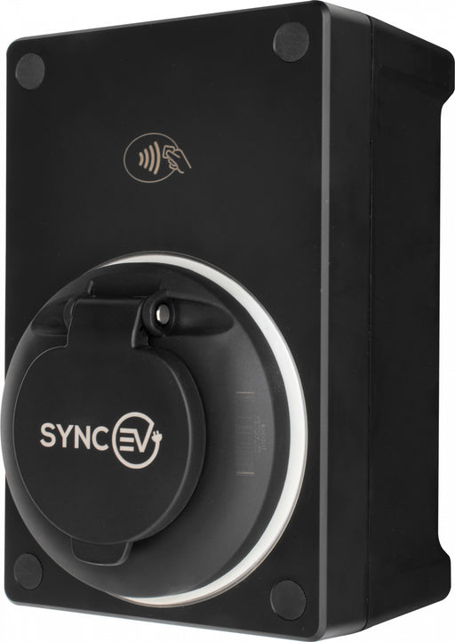 SyncEV Compact Car Charger 7.4kW Type 2 Socketed WiFi Only - Black - westbasedirect.com