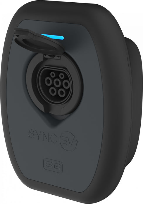 SyncEV BG EVS7GG Domestic 7.4kW EV Car Charger Socket WiFi + GSM - Black - westbasedirect.com