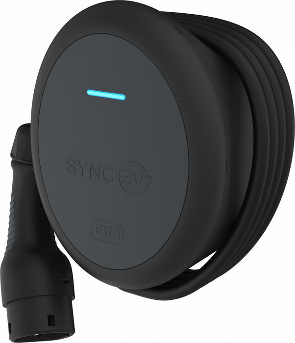 SyncEV BG EVT77GG 7.4kW Tethered Wall Charger with 7.5m Cable WiFi + GSM - Black - westbasedirect.com