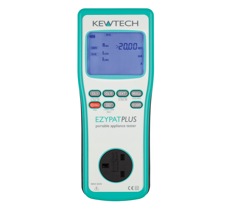 Kewtech Manual PAT Tester with Auto Sequences & 230/110V Run Test - westbasedirect.com