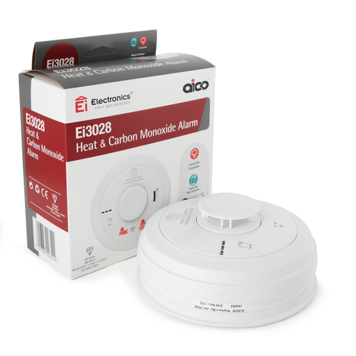 Aico Ei3028 Mains Power Multi-Sensor Heat & Carbon Monoxide AudioLINK 10yr Battery Backup - SmartLINK Compatible - westbasedirect.com