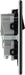 BG FFB21B Flatplate Screwless Single Socket 13A - Black Insert - Matt Black (5 Pack) - westbasedirect.com