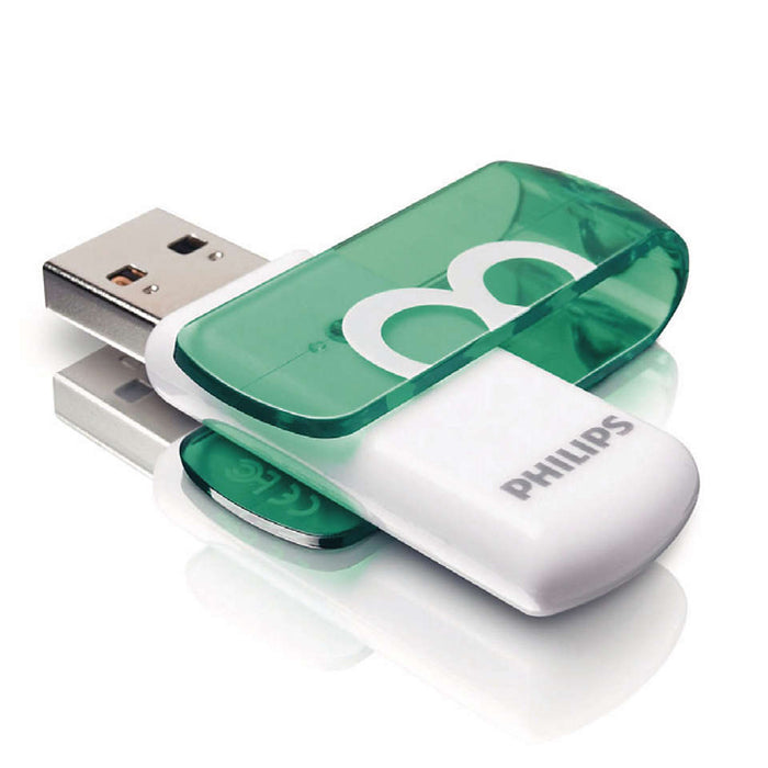 Philips USB 2.0 8GB Vivid Edition Green - westbasedirect.com