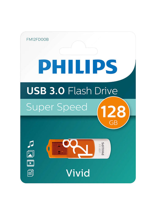 Philips USB 3.0 128GB Vivid Edition Orange - westbasedirect.com
