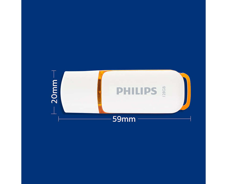 Philips USB 2.0 128GB Snow Edition Orange - westbasedirect.com