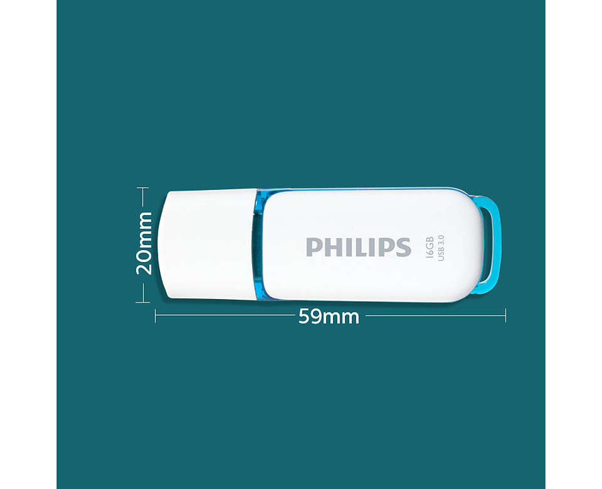 Philips USB 3.0 16GB Snow Edition Blue - westbasedirect.com