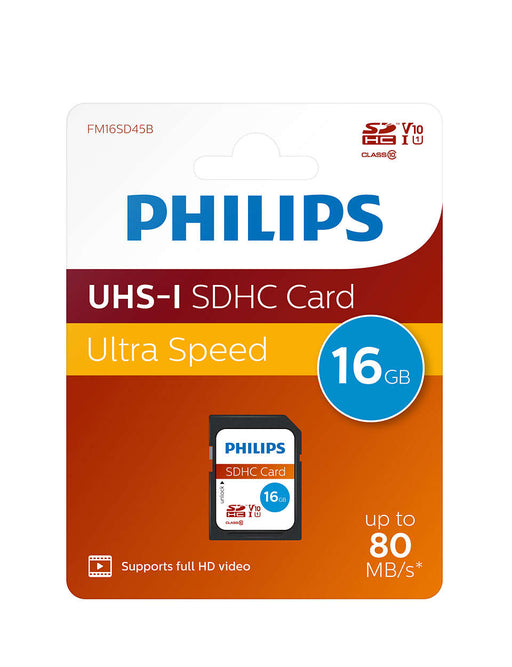 Philips SDHC Card 16GB Class 10 UHS-I U1 - westbasedirect.com