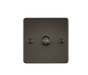 Knightsbridge FP0100GM Flat Plate 1G TV Outlet (Non-Isolated) - Gunmetal - westbasedirect.com