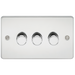 Knightsbridge FP2183PC Flat Plate 3G 2 Way 10-200W (5-150W LED) Trailing Edge Dimmer - Polished Chrome - westbasedirect.com