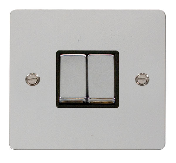 Click Define FPCH412BK Flat Plate 10AX Ingot 2-Gang 2-Way Plate Switch ...