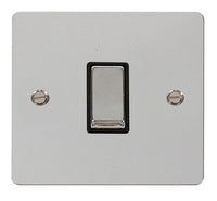 Click Define FPCH425BK Flat Plate 10AX Ingot 1-Gang Intermediate Plate Switch - Polished Chrome (Black)