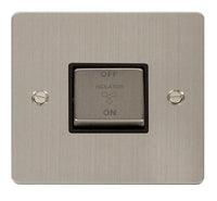 Click Define FPSS520BK Flat Plate 10A Ingot 3 Pole Fan Isolation Plate Switch - Stainless Steel (Black)