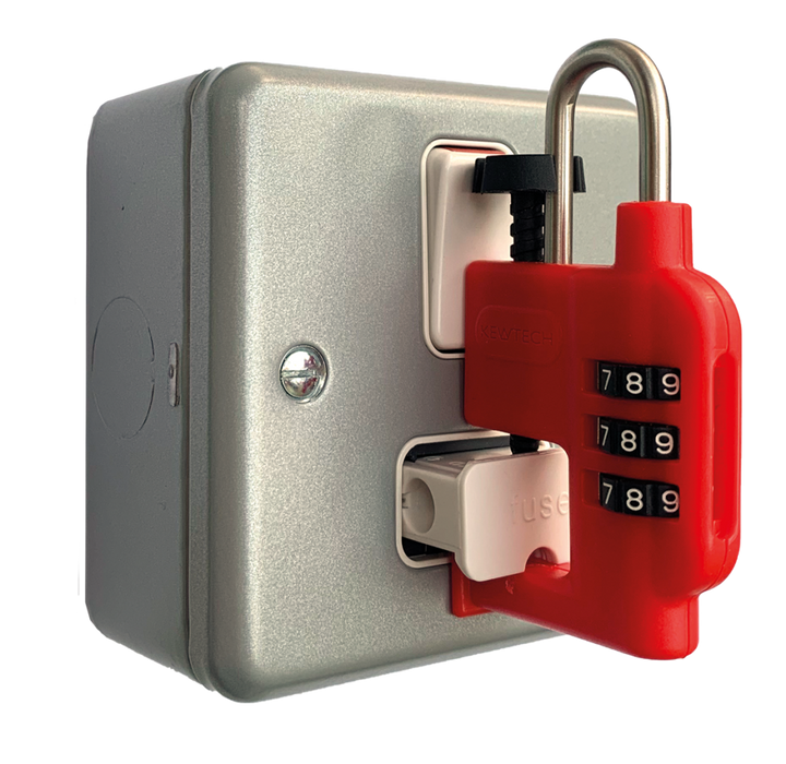 Kewtech FUSELOK Combination Lock Off Device for Fused Spur inc 2 x Warning Tags - westbasedirect.com