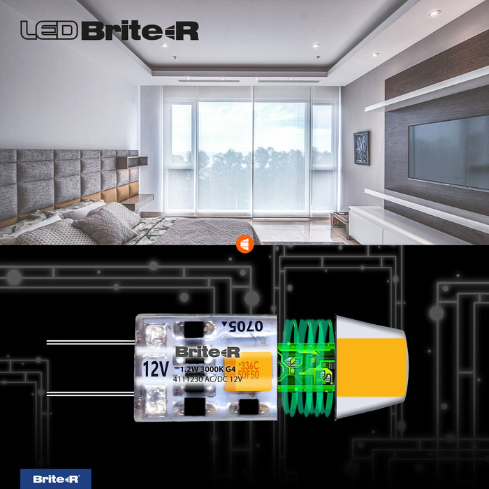 Brite-R 1.2W G4 LED Bulb Warm White 3000K - westbasedirect.com